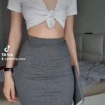 Pretty girl and her first  tik tok nsfw video Good Job