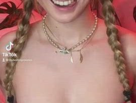 Young Blond Tiktoker Shows Tits